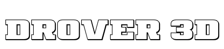 Drover 3D Font Image