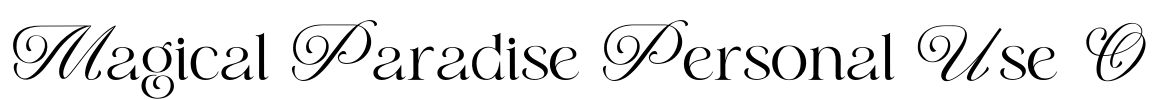 Magical Paradise Personal Use O Font Image