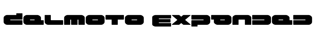 Delmoto Expanded Font Image