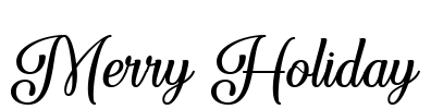 Merry Holiday Font Image