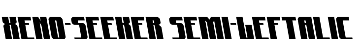Xeno-Seeker Semi-Leftalic Font Image