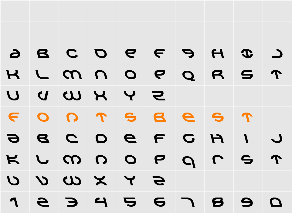 Aetherfox Leftalic Character Map