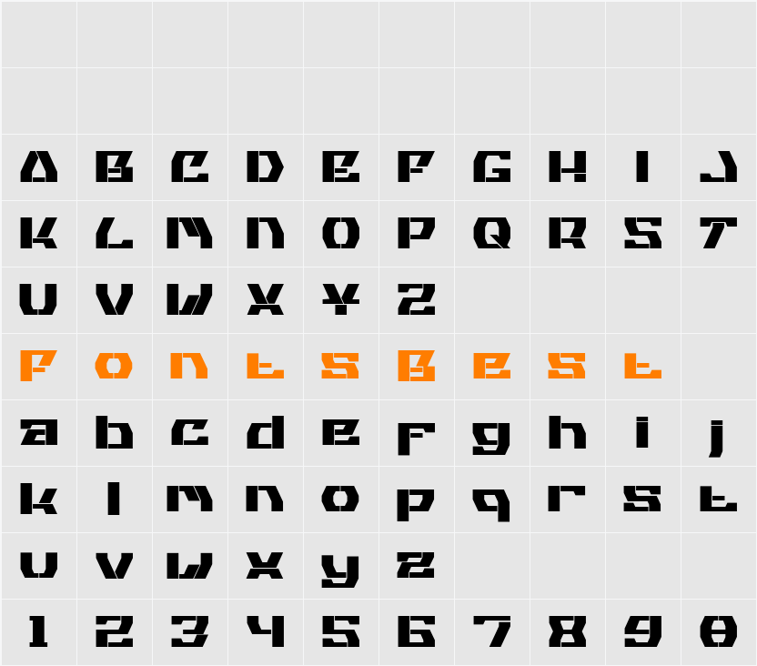 RAKITEK Character Map