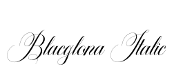 Blacglona Italic Font Image