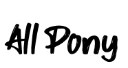 All Pony Font Image