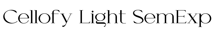 Cellofy Light SemExp Font Image