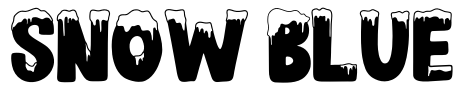 SNOW BLUE Font Image