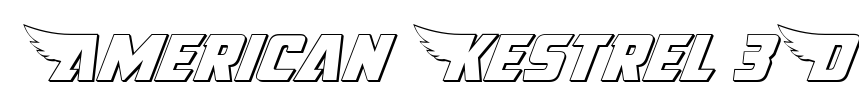 American Kestrel 3D Font Image