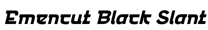 Emencut Black Slant Font Image