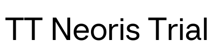 TT Neoris Trial Font Image