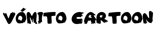 Vómito Cartoon Font Image