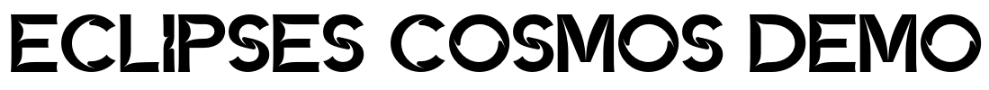ECLIPSES COSMOS DEMO Font Image