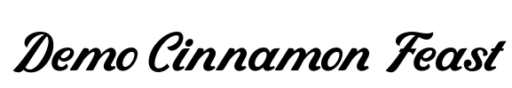Demo Cinnamon Feast Font Image