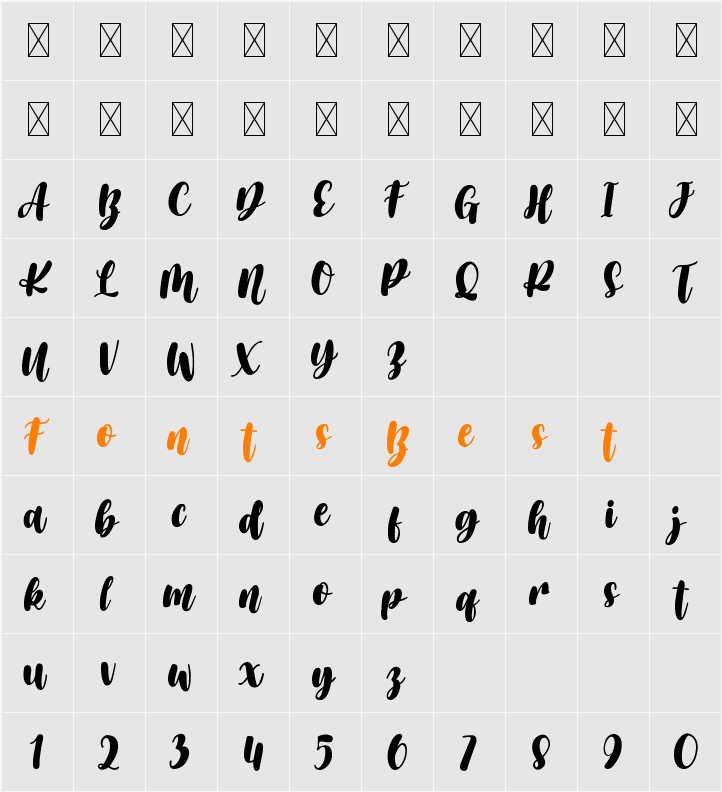 Carmitta Character Map