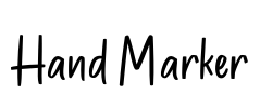 Hand Marker Font Image
