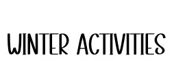 Winter Activities Font Image