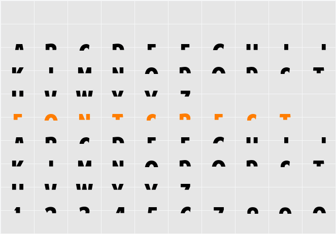American Purpose STRIPE 1 Character Map
