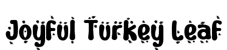 Joyful Turkey Leaf Font Image