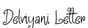 Delviyani Letter Font Image