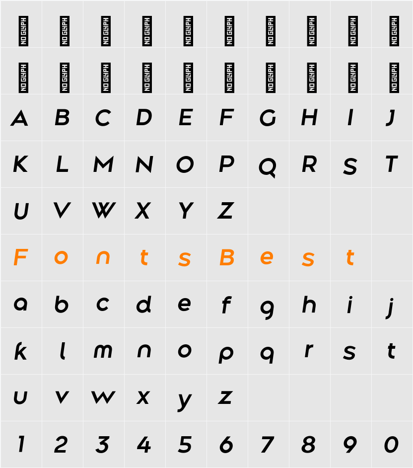 Along Sans s2 SemiBold Character Map
