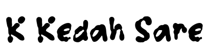 K Kedah Sare Font Image