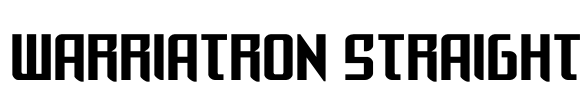 Warriatron Straight Font Image