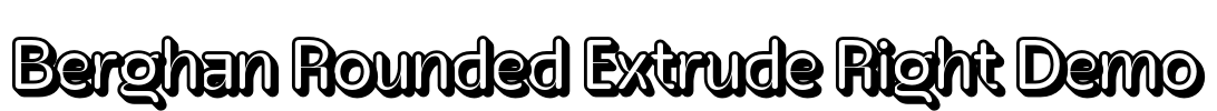 Berghan Rounded Extrude Right Demo Font Image