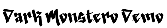 Dark Monstero Demo Font Image