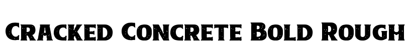 Cracked Concrete Bold Rough Font Image