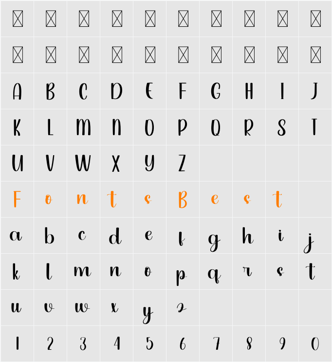 Little Character Map