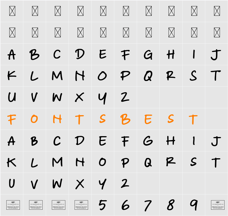 Virtual Note Character Map