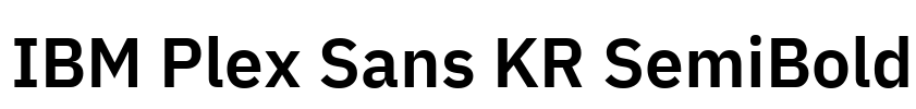 IBM Plex Sans KR SemiBold Font Image