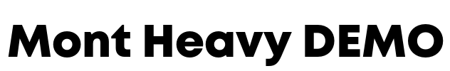 Mont Heavy DEMO Font Image