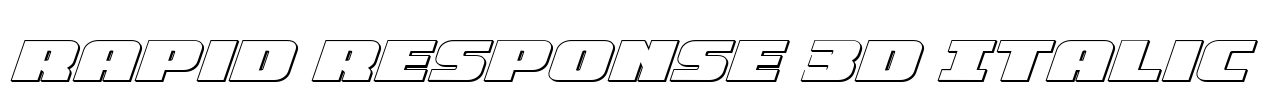Rapid Response 3D Italic Font Image