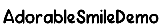 AdorableSmileDemo Font Image