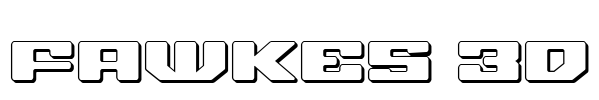 Fawkes 3D Font Image