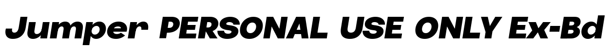 Jumper PERSONAL USE ONLY Ex-Bd Font Image