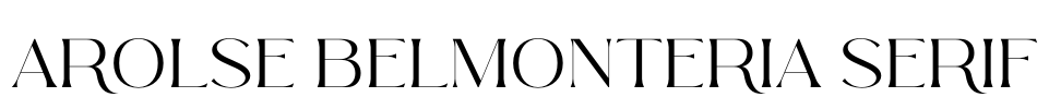 Arolse Belmonteria Serif