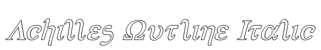 Achilles Outline Italic Font Image
