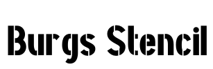 Burgs Stencil Font Image