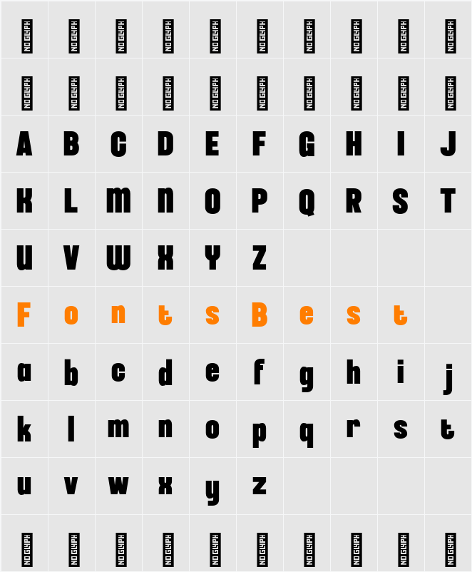 Kemio Semi Condensed Character Map