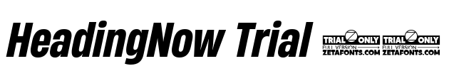 HeadingNow Trial 54 Font Image