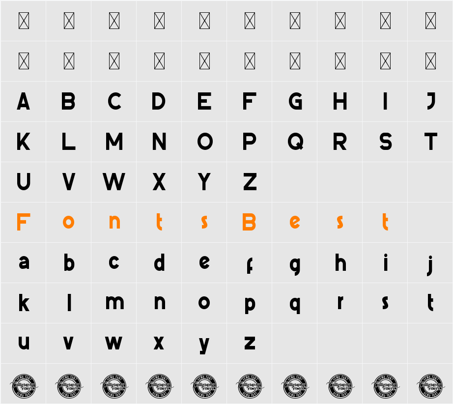 PictorialStyleDemo Compressed Character Map