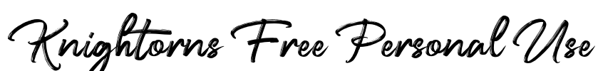Knightorns Free Personal Use Font Image