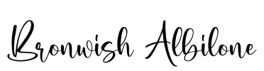 Bronwish Albilone Font Image