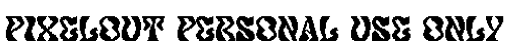 Pixelout Personal Use Only Font Image