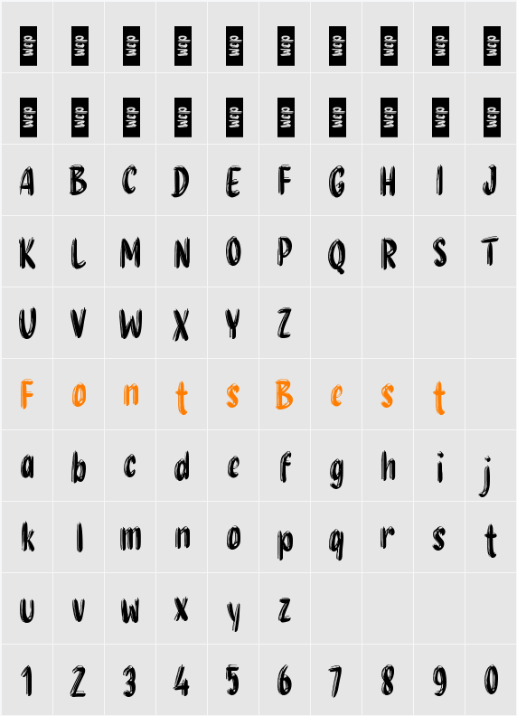 g Grasak Character Map