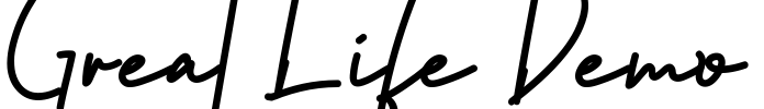 Great Life Demo Font Image