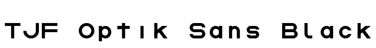 TJF Optik Sans Black Font Image
