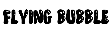 Flying Bubble Font Image